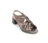PITILLOS - Sandalia con tacón ancho de 6,5cm,suela de goma,cierre de hebilla al tobillo,color liso,clásico, para: Mujer color: BRONCE talla:36