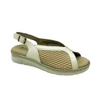 PITILLOS - Sandalia Confort en Piel 11004 para: Mujer Color: Crema Talla: 36