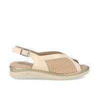PITILLOS - Sandalia Confort en Piel 11004 para: Mujer Color: Crema Talla: 37