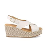PITILLOS - Sandalia de cuña alta, en piel 11270 para: MUJER color: BLANCO talla: 38