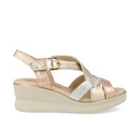 PITILLOS - Sandalia en piel, cuña 5,5 cm 11060 para: MUJER color: ORO talla: 36
