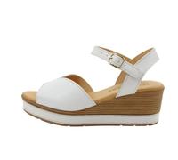 PITILLOS - Sandalia en piel cuña alta 11280 para: MUJER color: BLANCO talla: 36