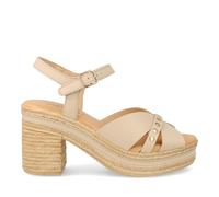 PITILLOS - Sandalia Plataforma en Piel 30213 para: Mujer Color: Crema Talla: 36
