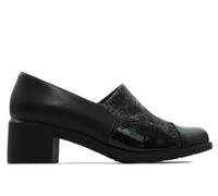 PITILLOS - Zapato Abotinado para Mujer con tacón Ancho y Plataforma de Goma,de Piel y Tela,plantila Extraible para: Mujer Color: Negro Talla:36
