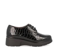 PITILLOS - Zapato Blucher Confort en Piel Charol con Cordones, cuña 10751 para: Mujer Color: Negro Talla: 38