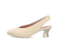 PITILLOS - Zapato de Piel con tacón de 6cm,Destalonado,Escotado,salón con Punta Fina, para: Mujer Color: Oro Talla:37