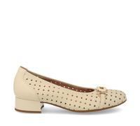 PITILLOS - Zapato de salón con tacón bajo en Piel 11123 para: Mujer Color: Crema Talla: 37