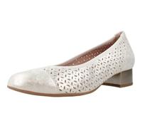 PITILLOS - Zapato de salón con tacón bajo y Plantilla extraíble 399713 Cuero Mujer Color: Oro Talla: 37