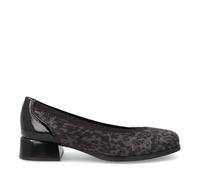 PITILLOS - Zapato de salón,Mercedita con tacón bajo,Piel y Tela,Sencillo,manoletina,Charol,Brillo para: Mujer Color: Negro Talla:36