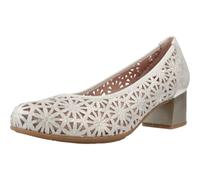 PITILLOS - Zapato de salón,tacón bajo de 5cm,de Piel,Suela de Goma,Calado,Planta de Gel, para: Mujer Color: Oro Talla:37