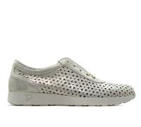 PITILLOS - Zapato Deportivo Casual,Sneakers con Cordones,Zapatillas de Rejilla,Piel,caladas, para: Mujer Color: Oro Talla:36