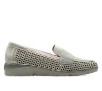PITILLOS - Zapato mocasín de Piel,náutico Adornado con Antifaz,sin Cordones,Suela Blanca de Goma,Rejilla,Calado para: Mujer Color: Oro Talla:40