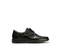PITILLOS Zapatos de Hombre Negro con Tira Ajustable, Estilo Casual Elegante, Suela Ligera y Cómoda (Negro, Sistema Tallas Calzado EU, Adulto, Hombre, Números, Ancho, 43)