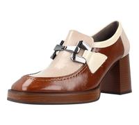 PITILLOS Zapatos Tacón Alto en Piel Charol Plantilla Extraíble Talla: 37 Color: Cuero