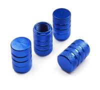 Pitlane Performance® Tapones de Válvula de Aluminio Juego de 4 Tapas para Válvula Schrader Compatibles con Coche, SUV, Moto y Bicicleta; Protección Duradera para Válvulas de Rueda (Azul, Comfort)