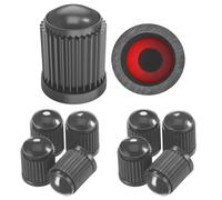 Pitlane Performance® Tapones de válvula - Pack de 10 | Tapas para válvulas de neumáticos compatibles con válvulas Schrader | para Coche, SUV, Moto, Bici, Caravana y más (Antracita)