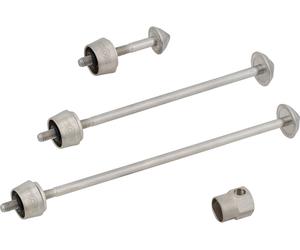 Pitlock Set bloqueadores 02 rueda delantera + rueda trasera + tija de sillín gris one_size