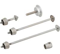 Pitlock Set de bloq. 02/GA rueda del. + rueda tras. + tija de sillín + Ahead gris one_size