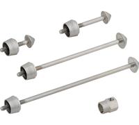 Pitlock Set de seguridad 03/LH ruedas delantera + trasera + luces/soporte gris one_size