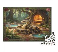 Pitón Gigante del Bosque Puzzle de 1000 Piezas Papel para Adultos Escena de Naturaleza Misteriosa Relajación Regalo Hogar 70x50cm/1000pcs