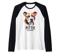 Pittie Dog Mom Cute Pitbull Lover Apparel Mujer Camiseta Manga Raglan