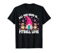 Pittie Mom GNOME Graphic All You Need Is Pitbull Love Camiseta