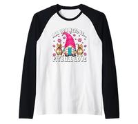 Pittie Mom GNOME Graphic All You Need Is Pitbull Love Camiseta Manga Raglan