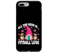 Pittie Mom GNOME Graphic All You Need Is Pitbull Love Carcasa para iPhone 7 Plus/8 Plus