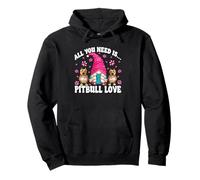 Pittie Mom GNOME Graphic All You Need Is Pitbull Love Sudadera con Capucha