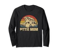 Pittie Mom Pitbull Mama Dog Lovers Gift Mothers Day Gift Manga Larga