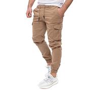 PITTMAN Darius - Pantalones Cargo para Hombre - Pantalones Cargo Ajustados para Hombres - Pantalones de Algodón, Beige (Sepia Tint 171314), W29/L32