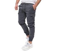 PITTMAN Darius - Pantalones Cargo Stretch Slim Fit, Gris (Tornado 183907), W28/L32