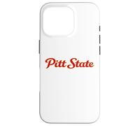 Pittsburg State University Gorillas Pitt State Script Logo Carcasa para iPhone 16 Pro