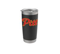 Pittsburg State University Gorillas Pitt State Script Logo Vaso térmico de acero inoxidable de doble pared