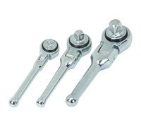 Pittsburgh 3 piezas Flex Head Stubby Ratchets
