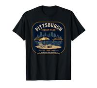 Pittsburgh Beach Club No Ocean No Problem Yinz PGH 412 Amor Camiseta