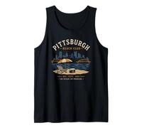 Pittsburgh Beach Club No Ocean No Problem Yinz PGH 412 Amor Camiseta sin Mangas