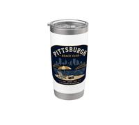 Pittsburgh Beach Club No Ocean No Problem Yinz PGH 412 Amor Vaso térmico de acero inoxidable de doble pared