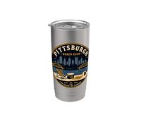 Pittsburgh Beach Club No Ocean No Problem Yinz PGH 412 Amor Vaso térmico de acero inoxidable de doble pared