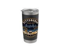 Pittsburgh Beach Club No Ocean No Problem Yinz PGH 412 Amor Vaso térmico de acero inoxidable de doble pared