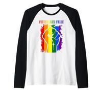 Pittsburgh LGBT Pride Month LGBTQ Rainbow Flag For Gay Camiseta Manga Raglan