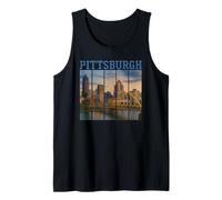Pittsburgh Pennsylvania Allegheny Steel Burgh City Puentes Camiseta sin Mangas