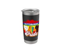 Pittsburgh Pennsylvania Pride Rainbow Gay Pride Flag LGBT Vaso térmico de acero inoxidable de doble pared
