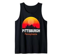 Pittsburgh Pennsylvania State USA Vintage Sunset City Camiseta sin Mangas