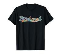 Pittsburgh Pennsylvania Steel City Tie Dye Vintage Varsity Camiseta