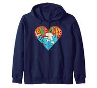 Pitufos Amante Pitufo Enamorado San Valentín Corazón Amor Más Retro Sudadera con Capucha