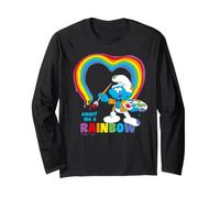 Pitufos Arco Iris Artístico Pitufo Creativo Genio Pop Timeless Manga Larga