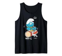 Pitufos Armonía Musical Genio Dibujos Animados 80s 90s Retro Clásico Camiseta sin Mangas