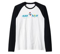 Pitufos Big Papa Equipo De Dibujos Animados 80s 90s Lindo Retro Clásico Divertido Camiseta Manga Raglan