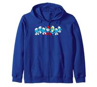 Pitufos Big Papa Pitufina Equipo Clásico Bailando Felices Vibes Sudadera con Capucha